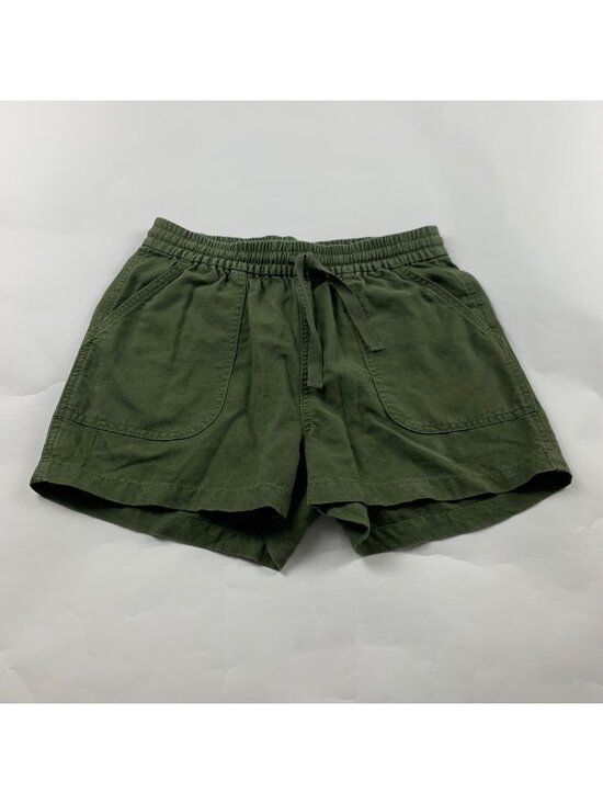 J. Crew Pants - J. Crew Point Sur Dark Green Linen Blend Pull On Shorts XS